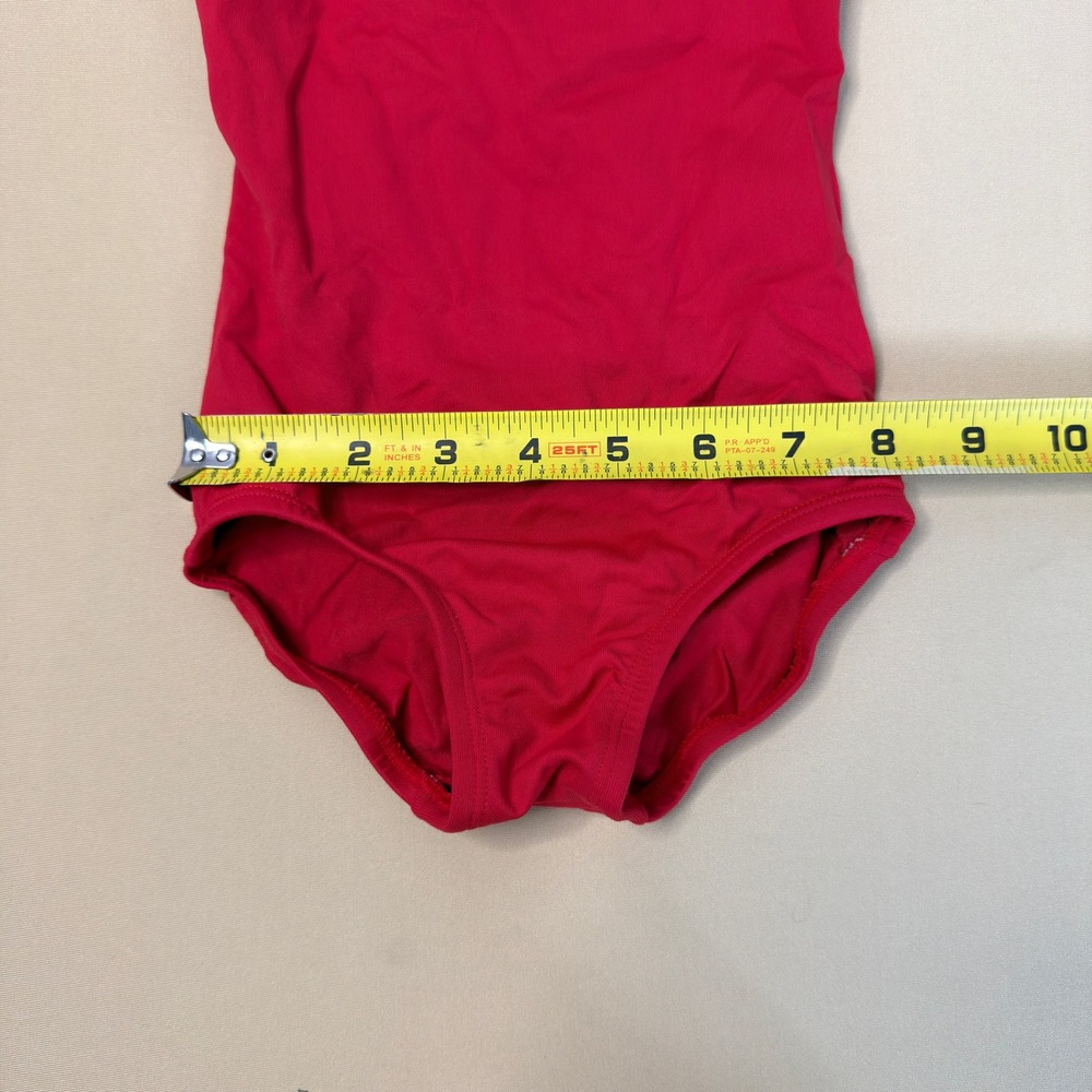 Body‎ Wrappers Red Camisole Leotard Pro WEAR BWP024 Adjustable 4-6 G Like New - Picture 4 of 6